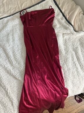 Windsor Burgundy Satin Cami Dress